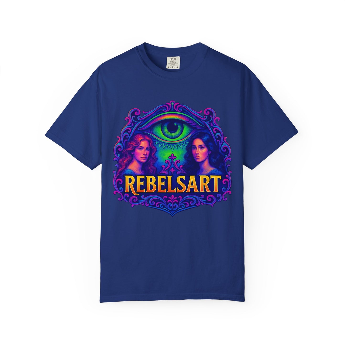 Colorful Graphic T-Shirt with Rebel Art Design, Unique Fashion Tee, Trendy Gift for Her, Casual Wear for Festivals, Online Merchandise