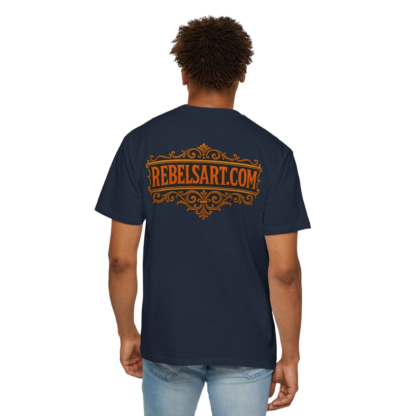 Rebelsart Unisex Garment-Dyed T-shirt, Bohemian Fashion Tee, Artistic Graphic Shirt, Vintage Style Gift, Festival Outfit Top