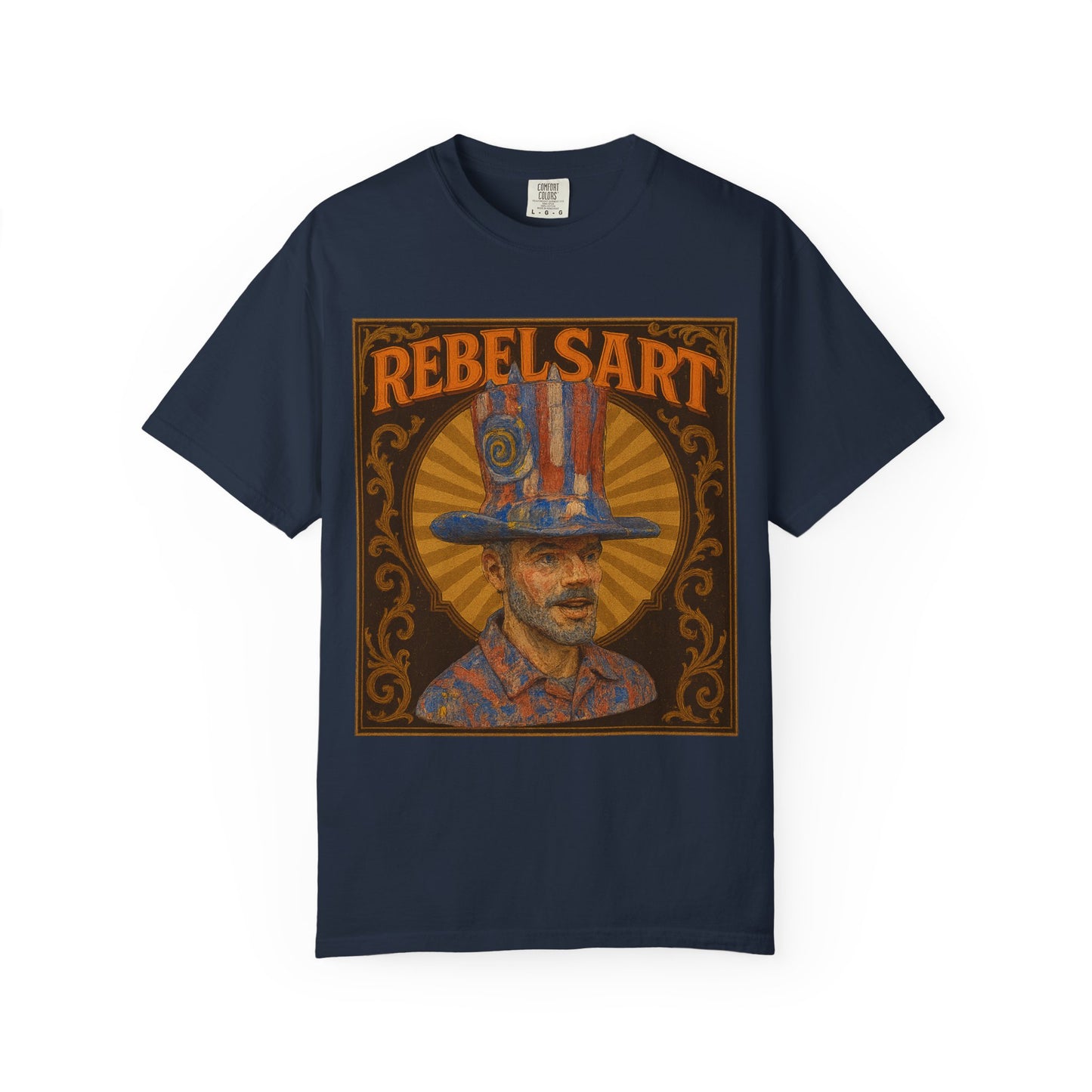 Rebelsart Unisex Garment-Dyed T-shirt, Bohemian Fashion Tee, Artistic Graphic Shirt, Vintage Style Gift, Festival Outfit Top