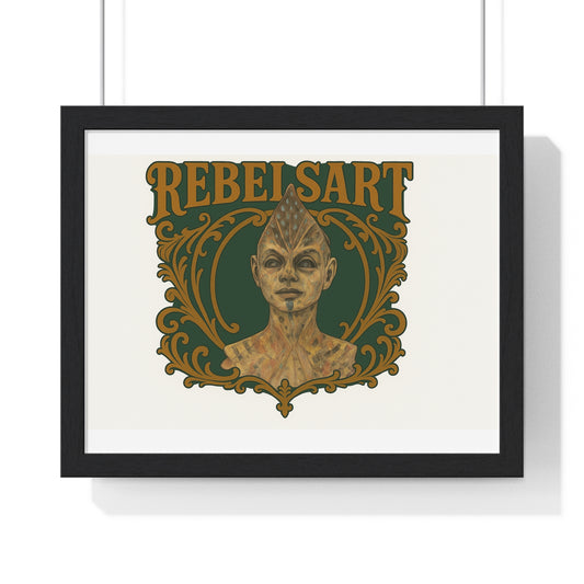RebelsArt Original Circus-Style Framed Poster | Vintage Wall Art | 19 x 24 inches