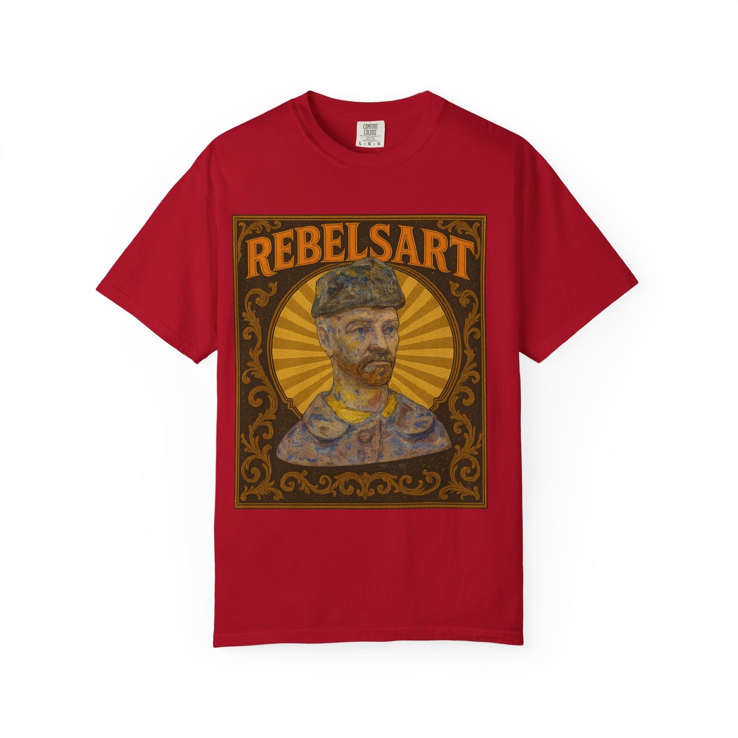 RebelsArt Unisex Garment-Dyed T-Shirt, Vintage Art Tee, Creative Wear, Unique Gift, Casual Streetwear, Artistic Fashion