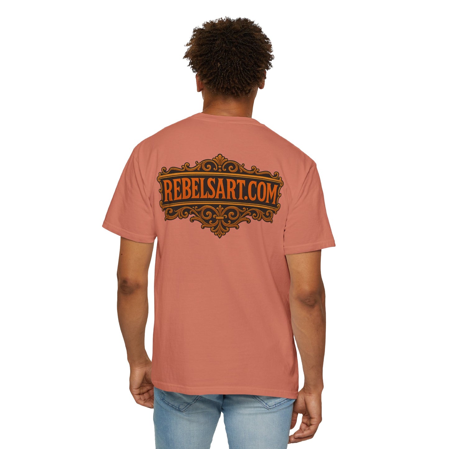 Rebelsart Unisex Garment-Dyed T-shirt, Bohemian Fashion Tee, Artistic Graphic Shirt, Vintage Style Gift, Festival Outfit Top