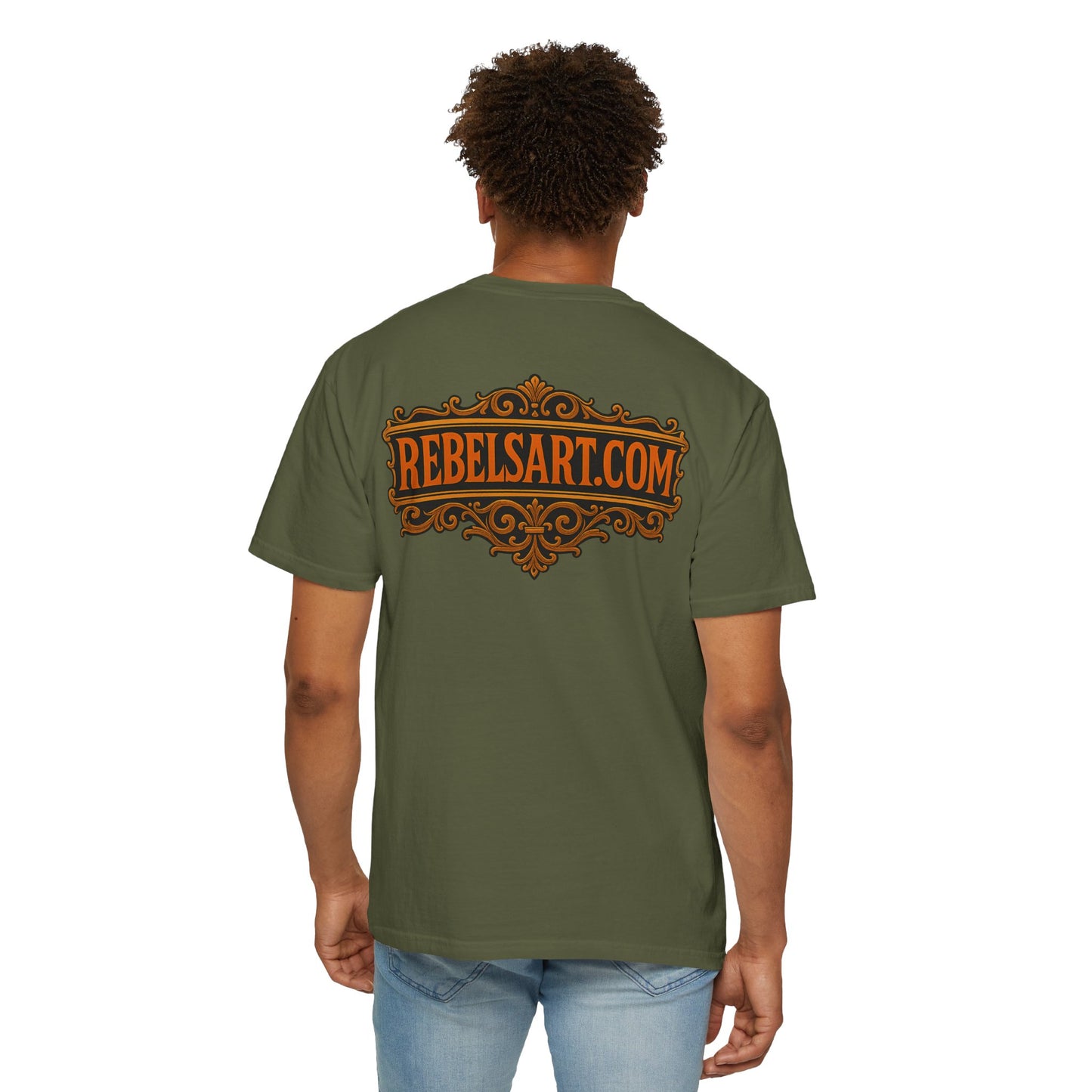 Rebelsart Unisex Garment-Dyed T-shirt, Bohemian Fashion Tee, Artistic Graphic Shirt, Vintage Style Gift, Festival Outfit Top