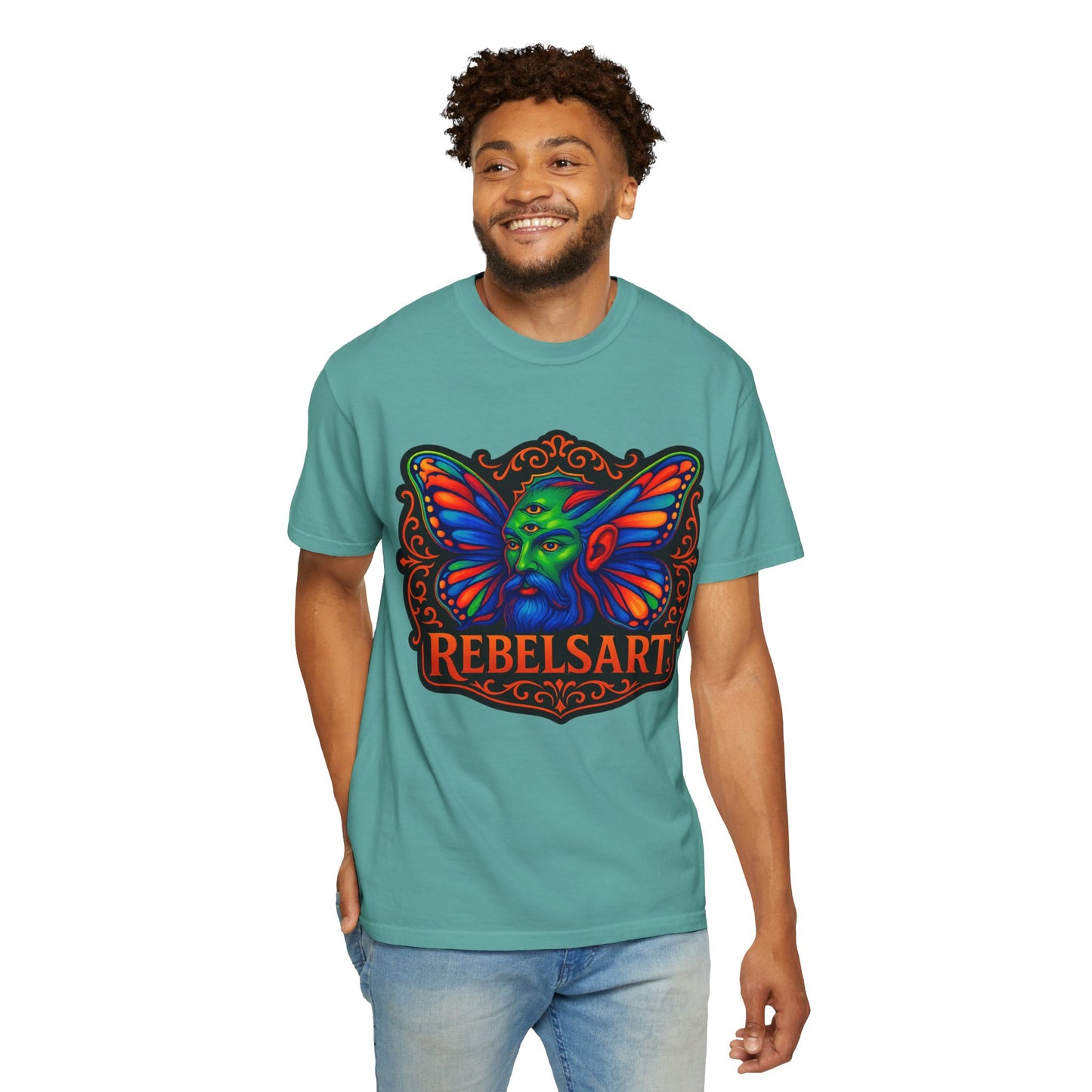 Colorful Fantasy Butterfly T-Shirt, Unisex T-Shirt, Gift for Art Lovers, Casual Wear, Festival Fashion, Vibrant Graphic Tee