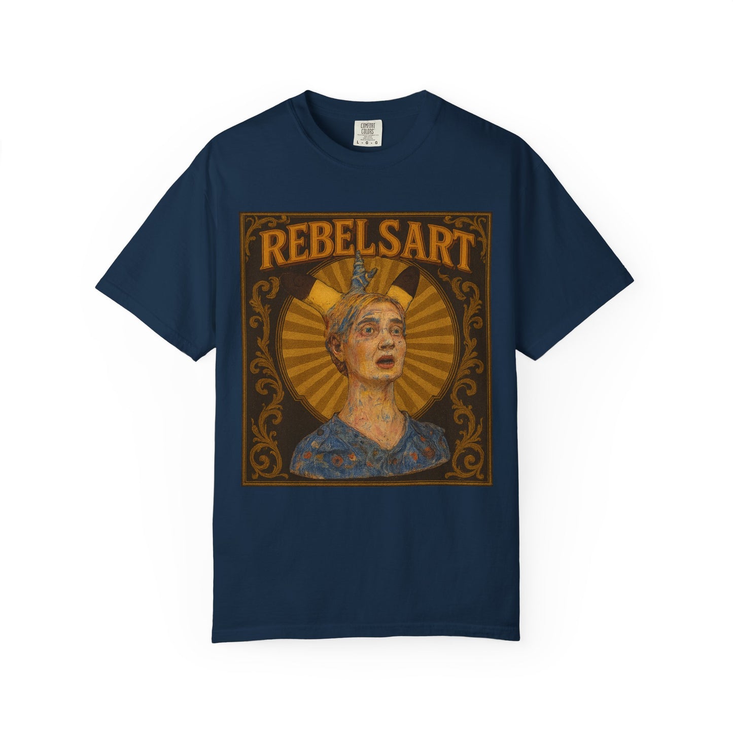 RebelsArt Unisex Garment-Dyed T-shirt | Trendy Graphic Tee | Boho Vintage Style | Perfect for Art Lovers | Festival & Casual Wear