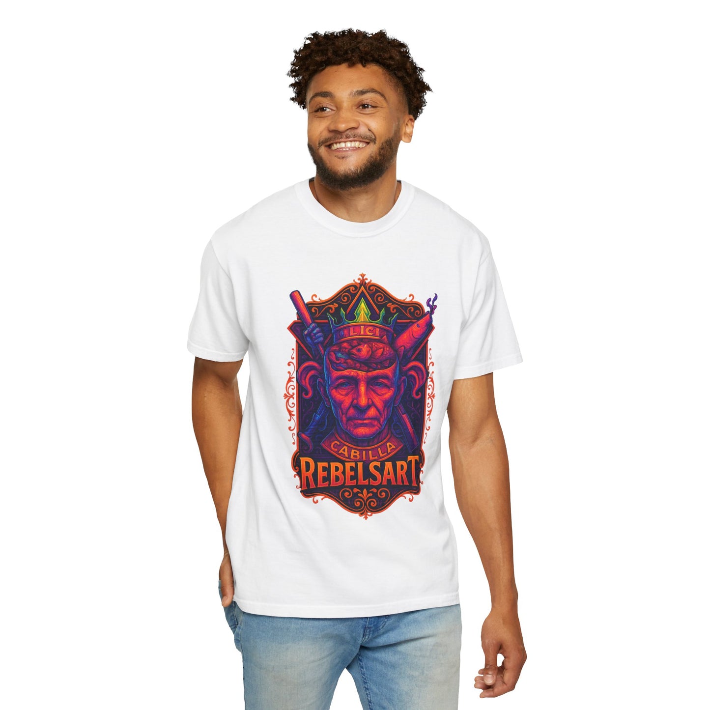Rebelsart Colorful Graphic Tee - Unisex Garment-Dyed T-shirt