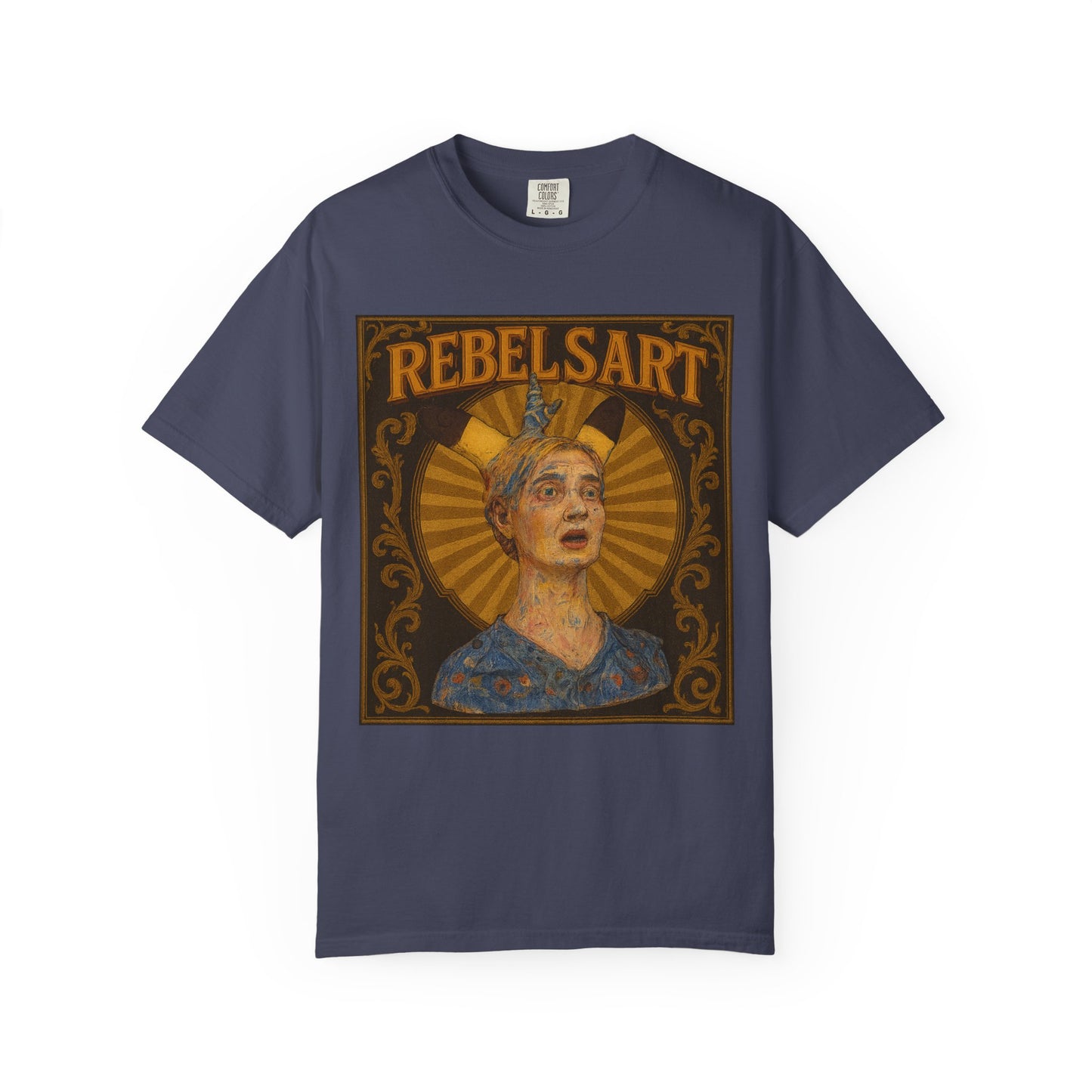 RebelsArt Unisex Garment-Dyed T-shirt | Trendy Graphic Tee | Boho Vintage Style | Perfect for Art Lovers | Festival & Casual Wear