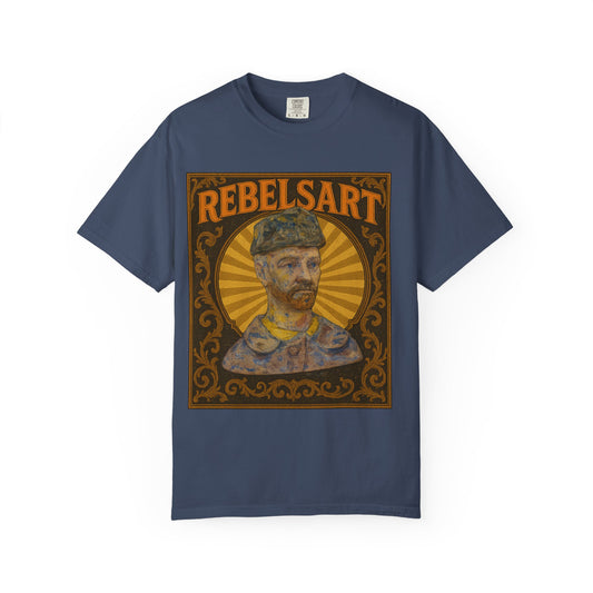 RebelsArt Unisex Garment-Dyed T-Shirt, Vintage Art Tee, Creative Wear, Unique Gift, Casual Streetwear, Artistic Fashion