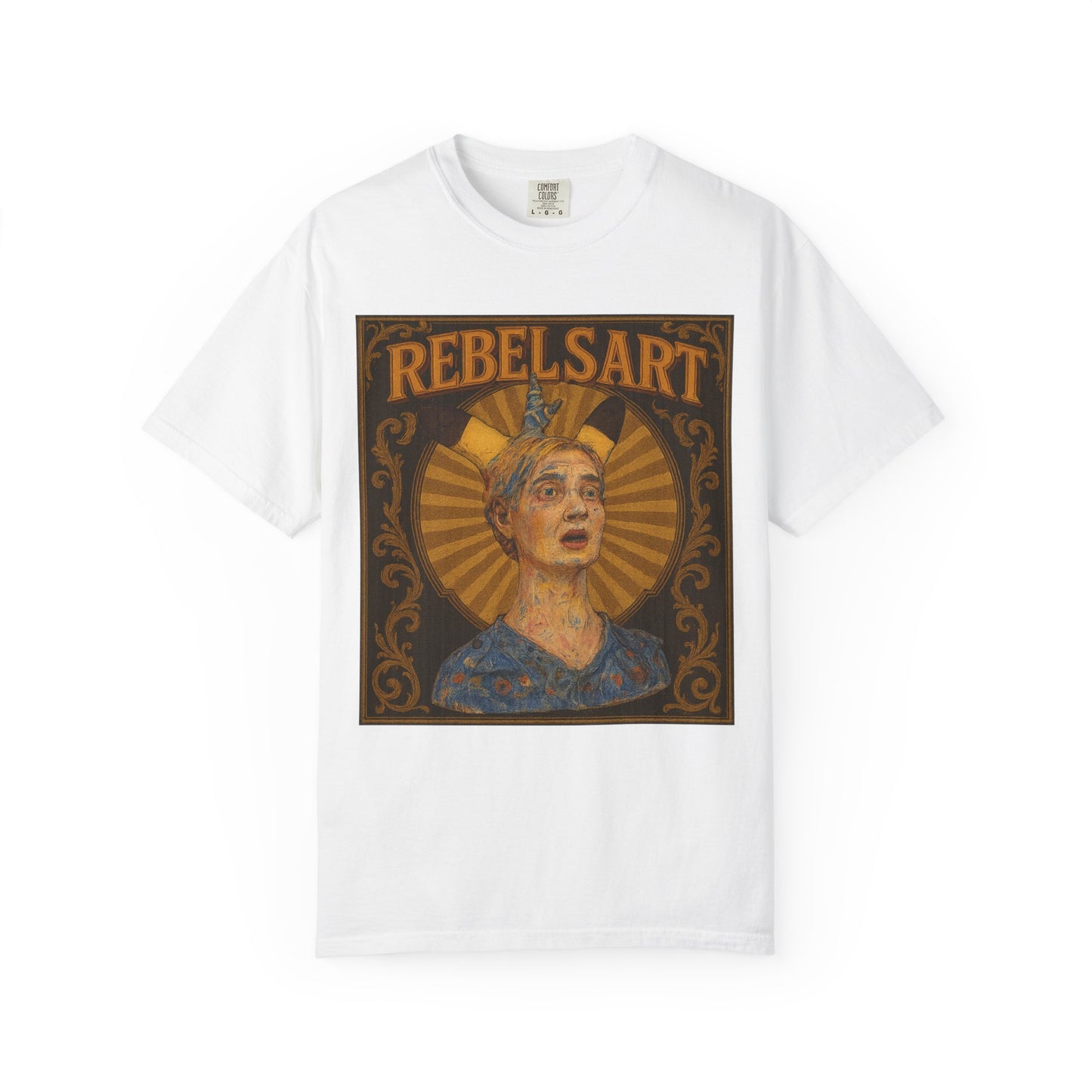 RebelsArt Unisex Garment-Dyed T-shirt | Trendy Graphic Tee | Boho Vintage Style | Perfect for Art Lovers | Festival & Casual Wear