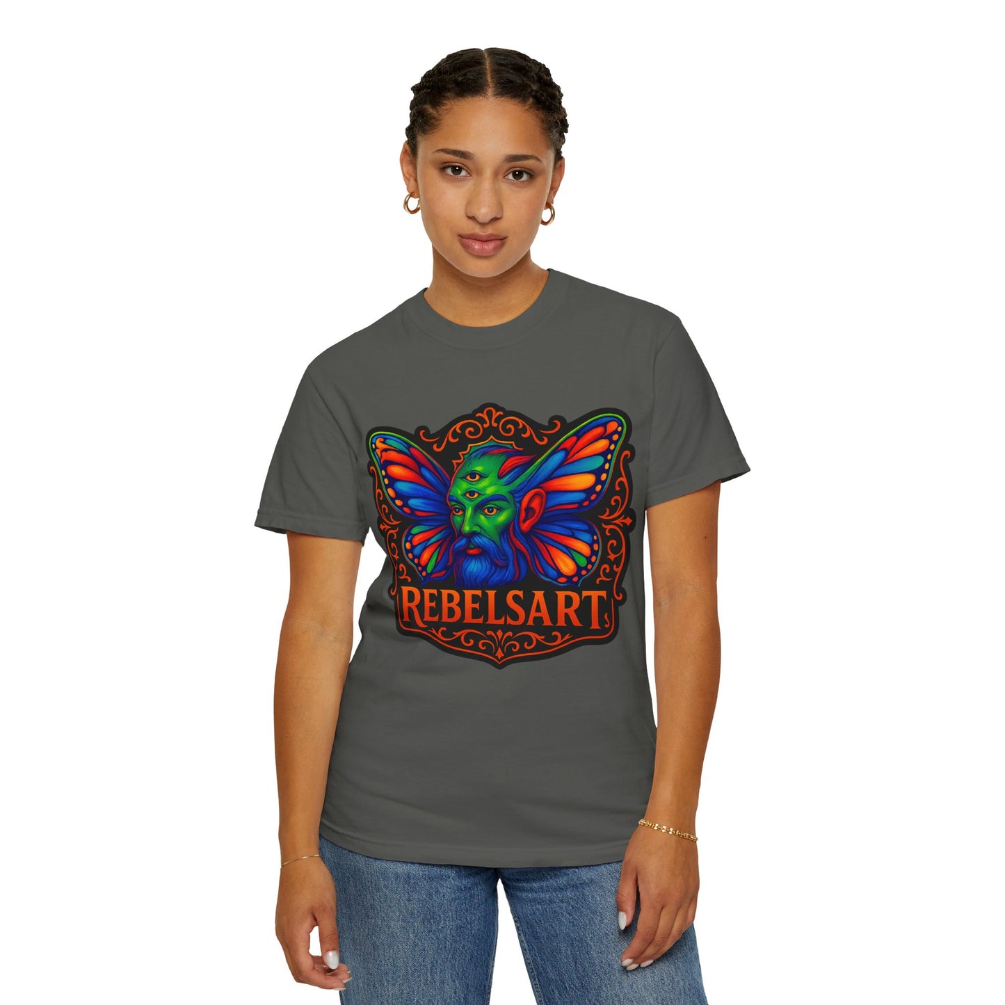 Colorful Fantasy Butterfly T-Shirt, Unisex T-Shirt, Gift for Art Lovers, Casual Wear, Festival Fashion, Vibrant Graphic Tee