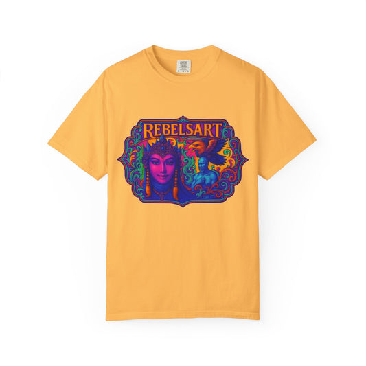 Vibrant Art Tee - Unisex Garment-Dyed T-shirt, Street Style, Festival Wear, Rebel Fashion, Unique Gift Idea