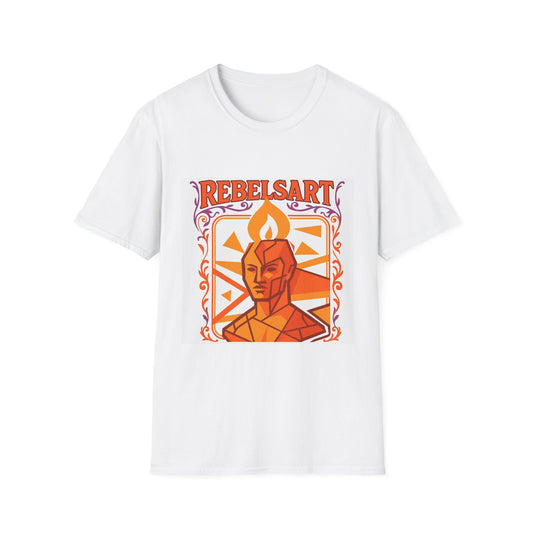 Rebel Art Unisex Softstyle T-Shirt, Graphic Tee, Casual Wear, Artsy Gift, Trendy Fashion, Summer Outfits