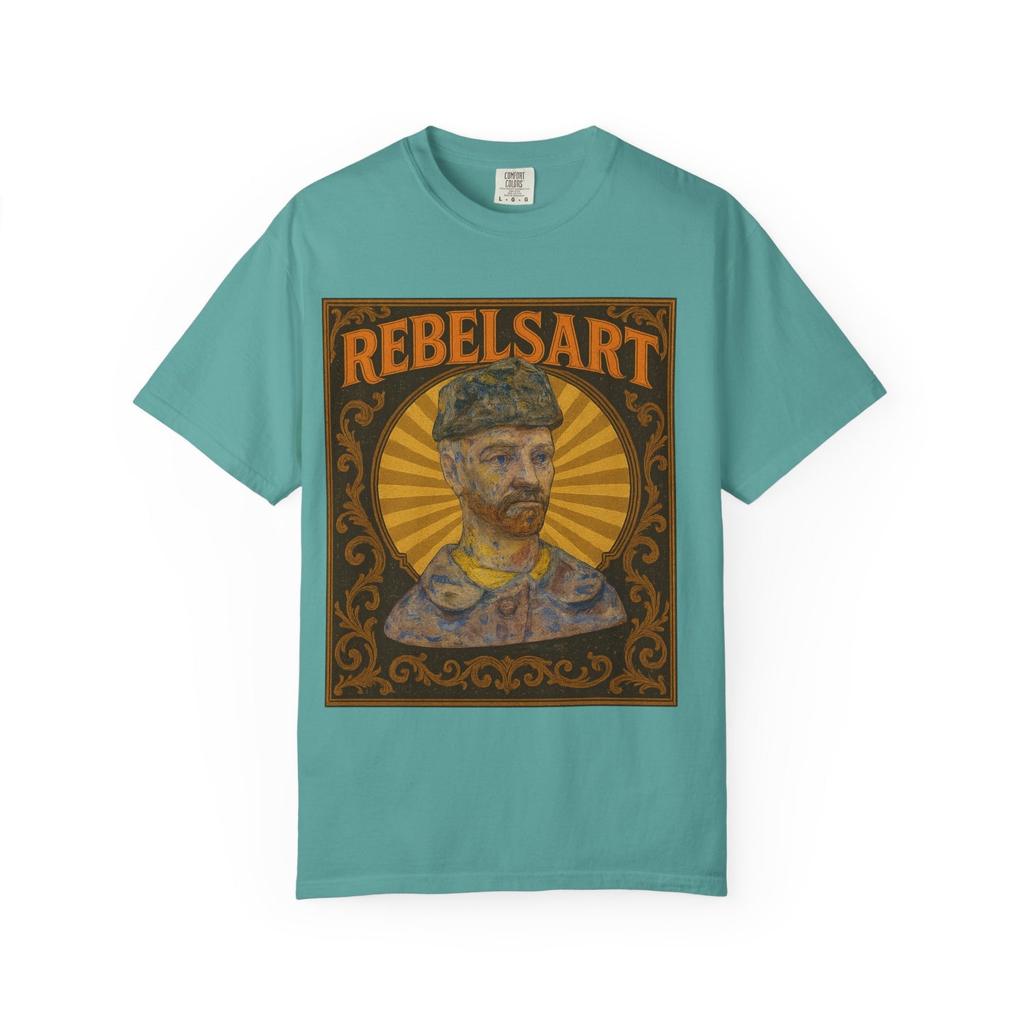 RebelsArt Unisex Garment-Dyed T-Shirt, Vintage Art Tee, Creative Wear, Unique Gift, Casual Streetwear, Artistic Fashion