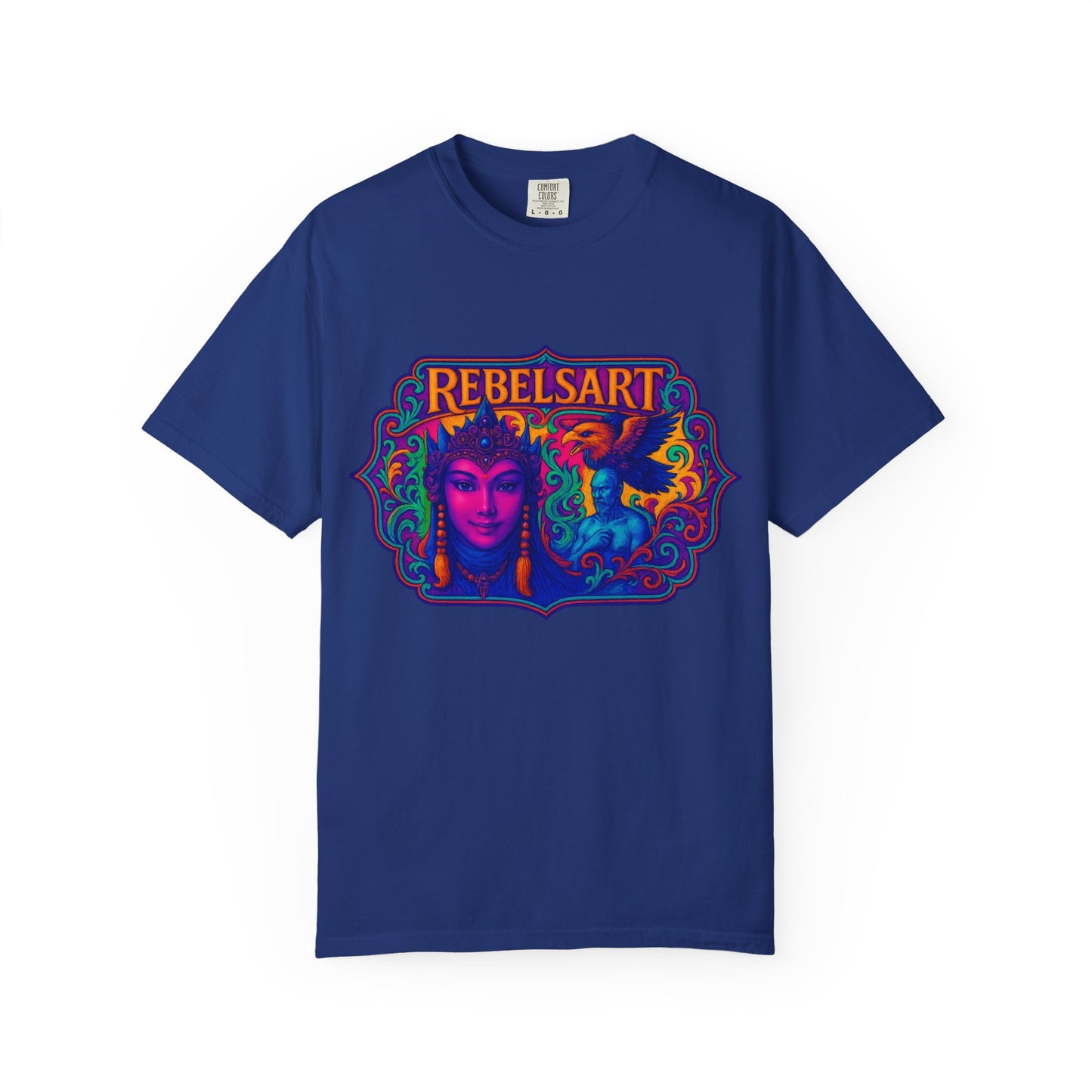 Vibrant Art Tee - Unisex Garment-Dyed T-shirt, Street Style, Festival Wear, Rebel Fashion, Unique Gift Idea