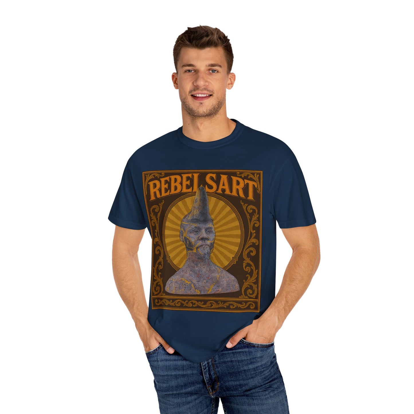 Rebel Art Unisex Garment-Dyed T-shirt, Vintage Graphic Tee, Bohemian Style Top, Unique Gift, Art Lover Apparel, Casual Everyday Wear