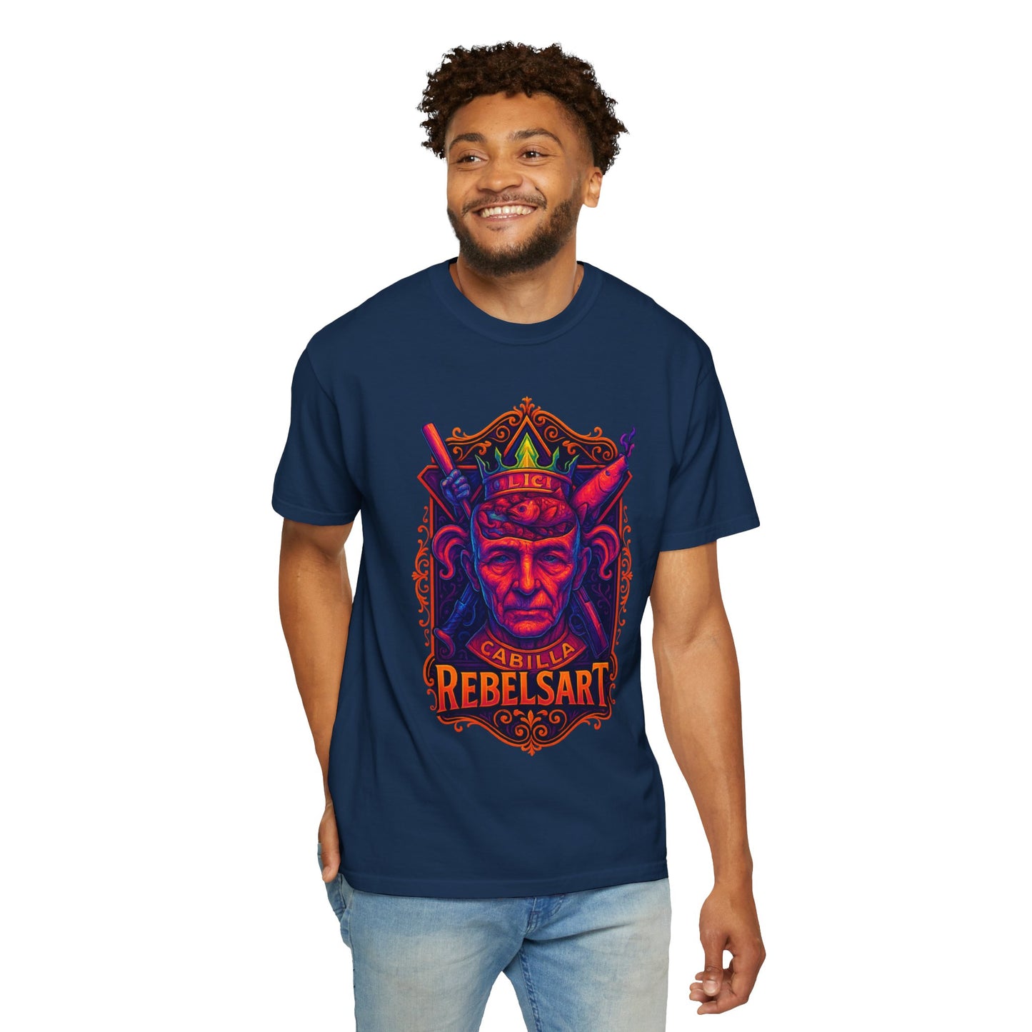 Rebelsart Colorful Graphic Tee - Unisex Garment-Dyed T-shirt