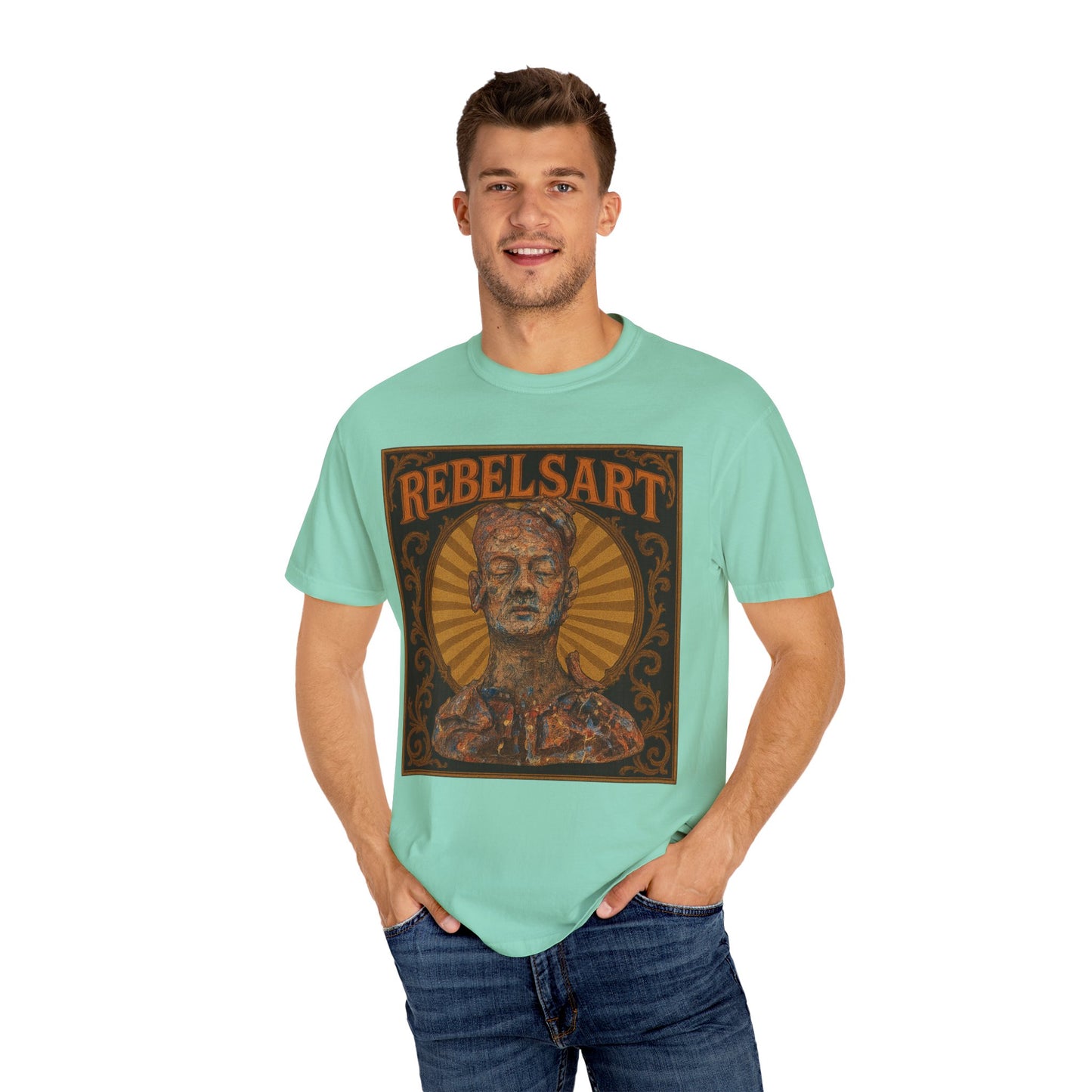 RebelsArt Unisex Garment-Dyed T-Shirt, Trendy Graphic Tee, Art Lover's Apparel, Creative Gift, Casual Wear