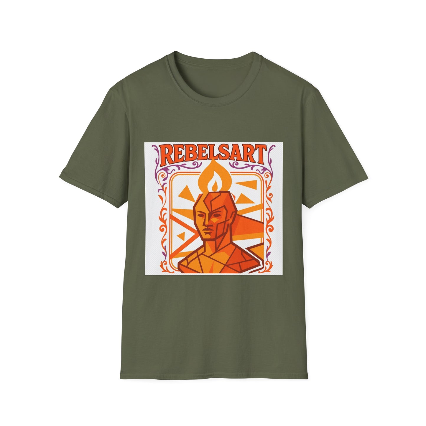 Rebel Art Unisex Softstyle T-Shirt, Graphic Tee, Casual Wear, Artsy Gift, Trendy Fashion, Summer Outfits