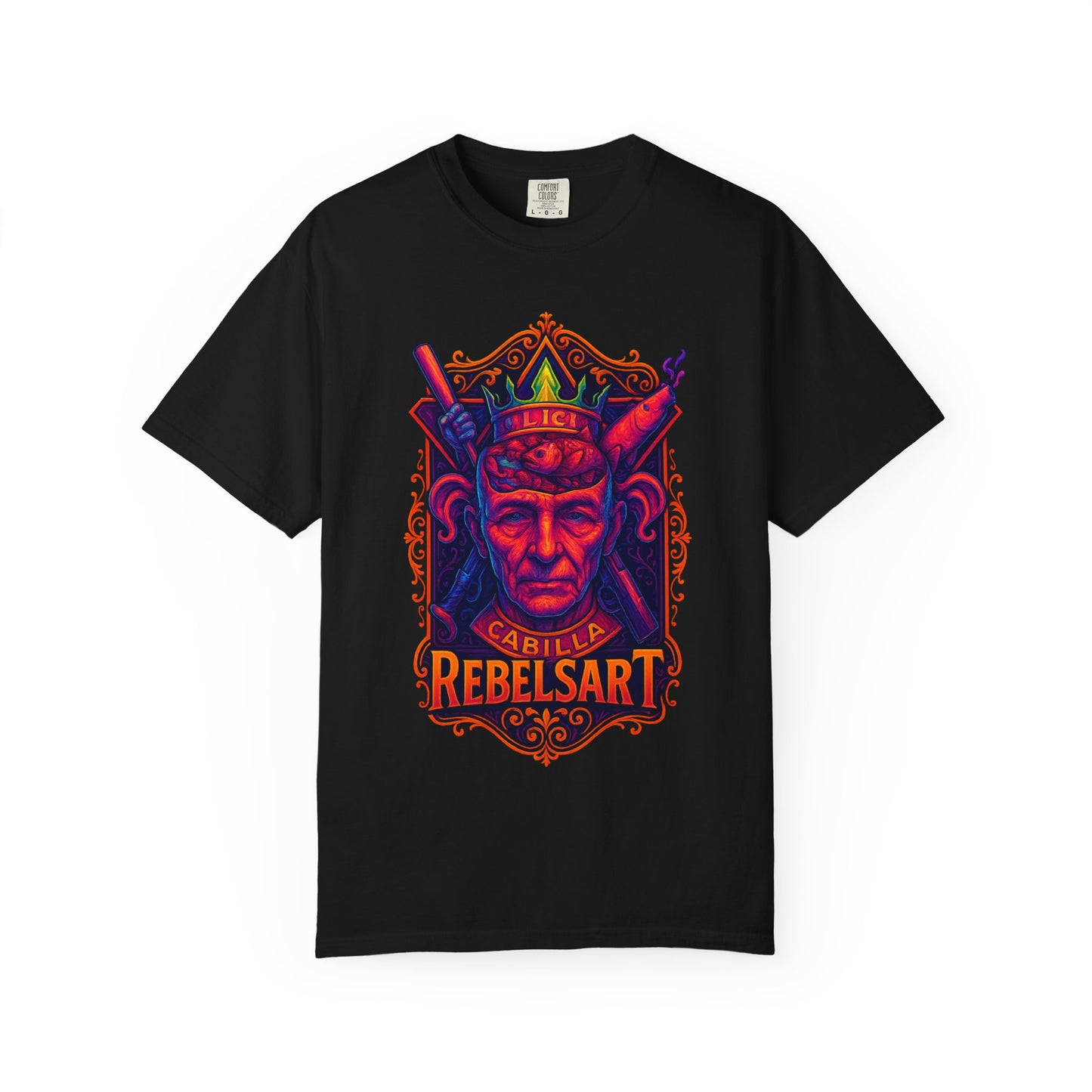 Rebelsart Colorful Graphic Tee - Unisex Garment-Dyed T-shirt