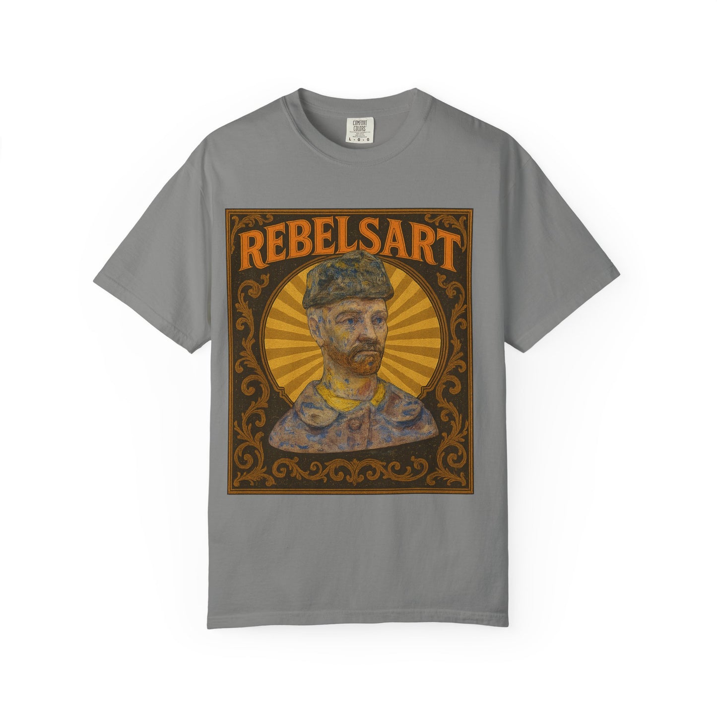 RebelsArt Unisex Garment-Dyed T-Shirt, Vintage Art Tee, Creative Wear, Unique Gift, Casual Streetwear, Artistic Fashion