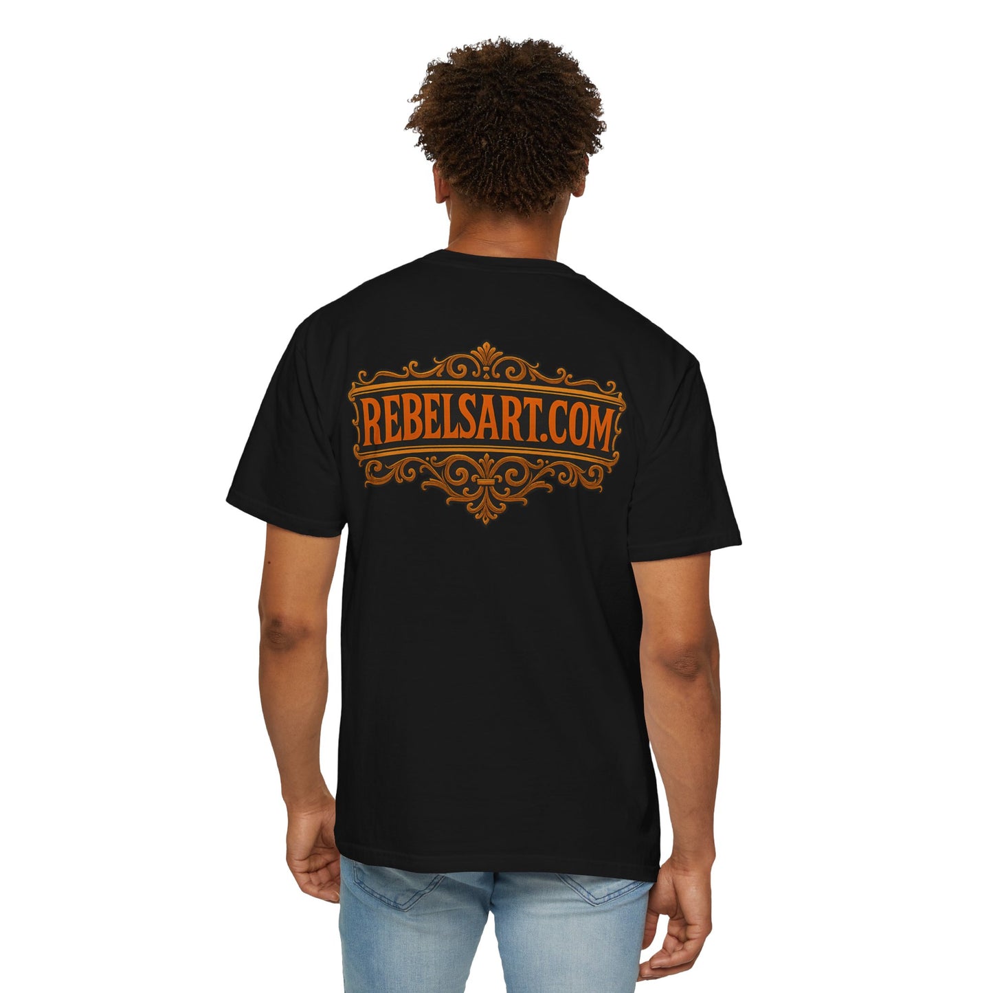 Rebelsart Unisex Garment-Dyed T-shirt, Bohemian Fashion Tee, Artistic Graphic Shirt, Vintage Style Gift, Festival Outfit Top