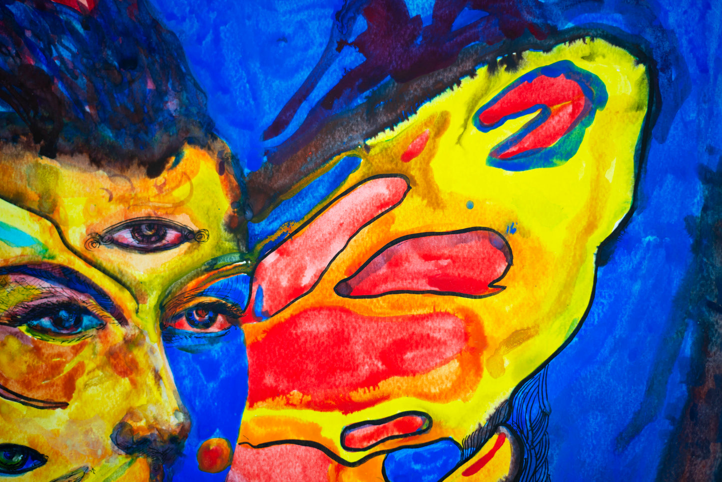 Butterfly Metamorphosis: The Transforming Face - Original Watercolor