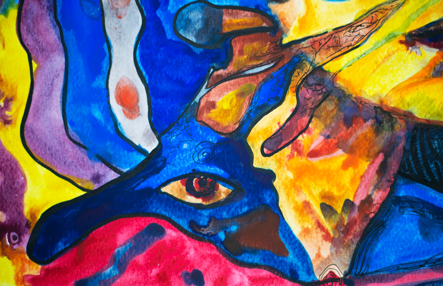 Butterfly Metamorphosis: The Transforming Face - Original Watercolor