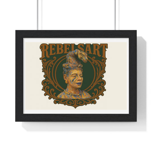 Rebel Art Framed Poster, Vintage Wall Decor, Home Art, Unique Gift, Art Piece for Creative Spaces, Bohemian Vibe