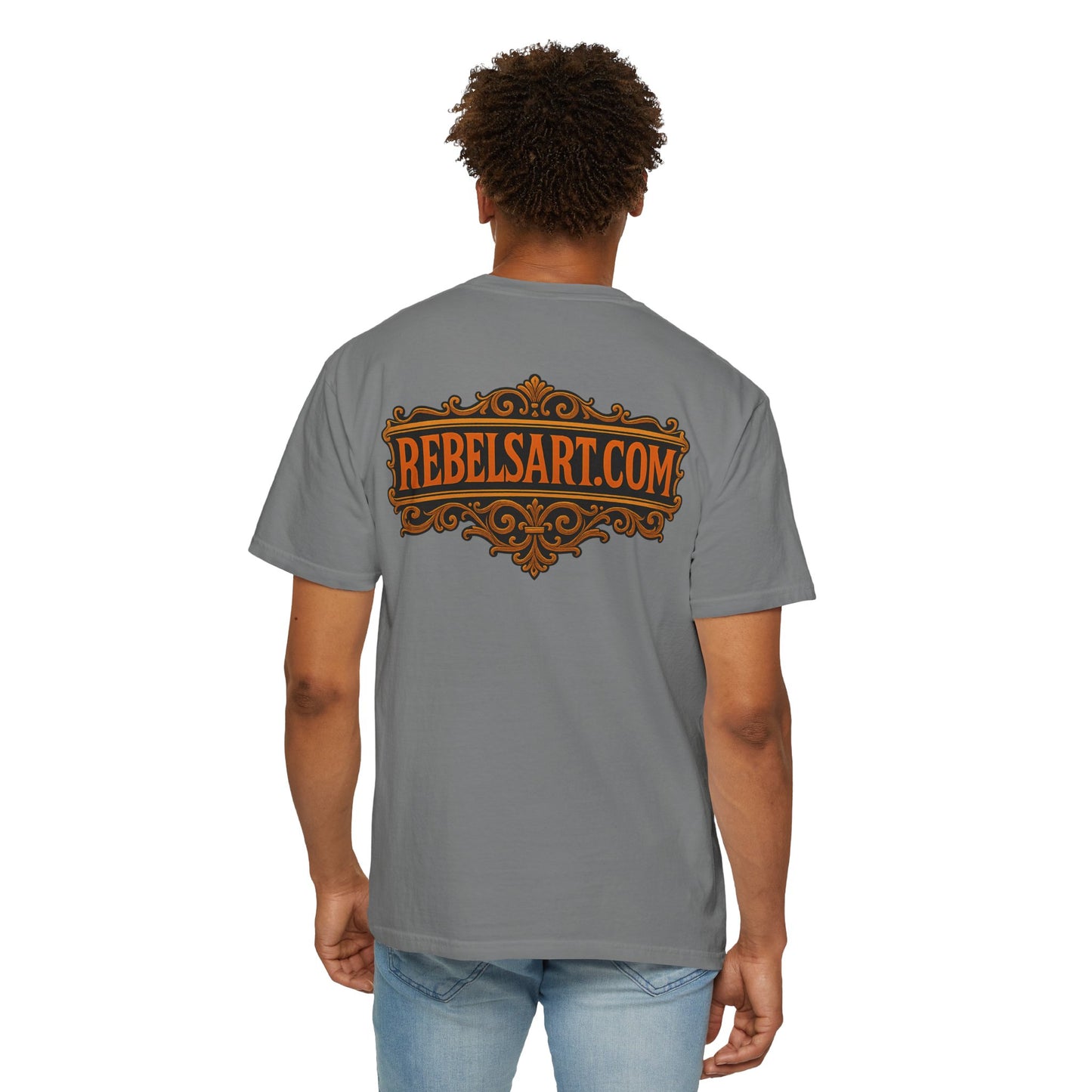 Rebelsart Unisex Garment-Dyed T-shirt, Bohemian Fashion Tee, Artistic Graphic Shirt, Vintage Style Gift, Festival Outfit Top