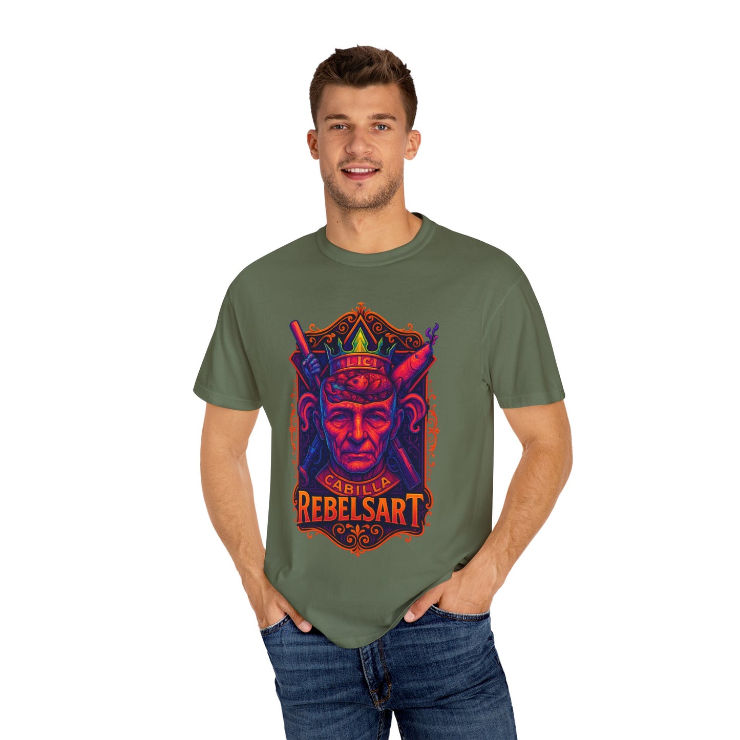 Rebelsart Colorful Graphic Tee - Unisex Garment-Dyed T-shirt