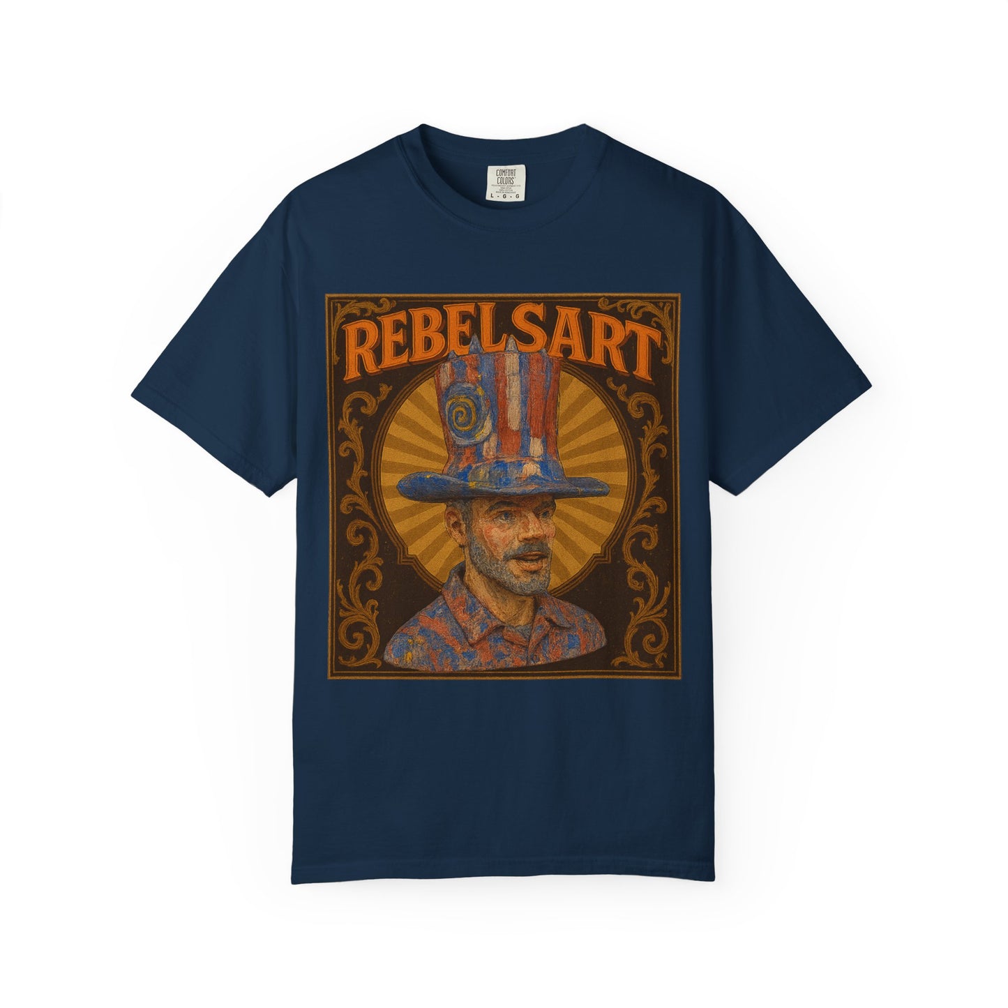 Rebelsart Unisex Garment-Dyed T-shirt, Bohemian Fashion Tee, Artistic Graphic Shirt, Vintage Style Gift, Festival Outfit Top