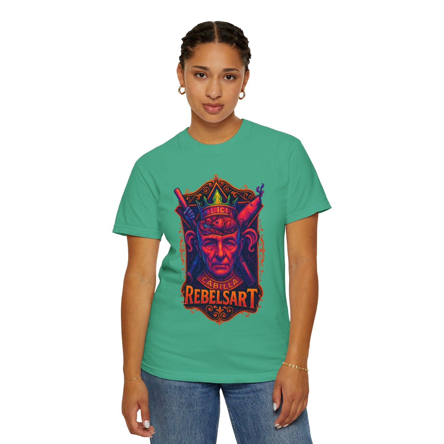 Rebelsart Colorful Graphic Tee - Unisex Garment-Dyed T-shirt