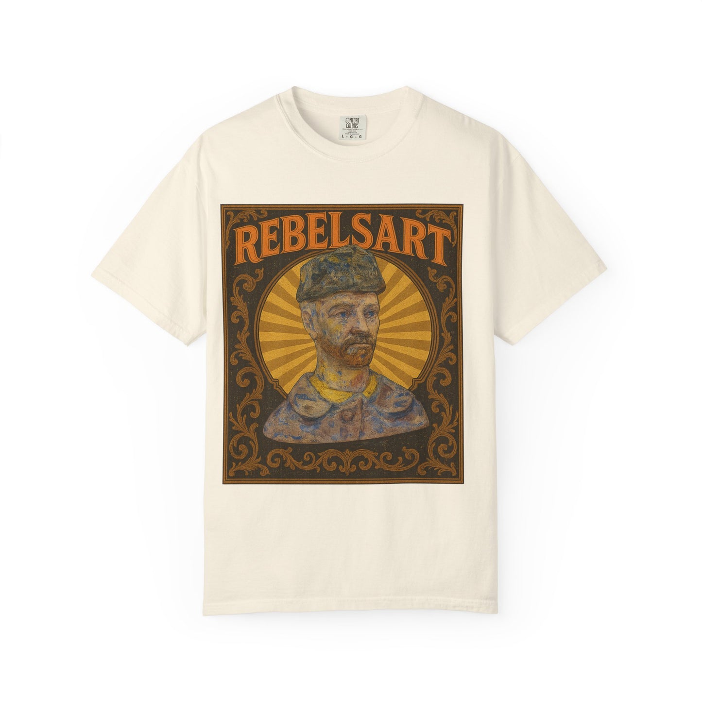 RebelsArt Unisex Garment-Dyed T-Shirt, Vintage Art Tee, Creative Wear, Unique Gift, Casual Streetwear, Artistic Fashion