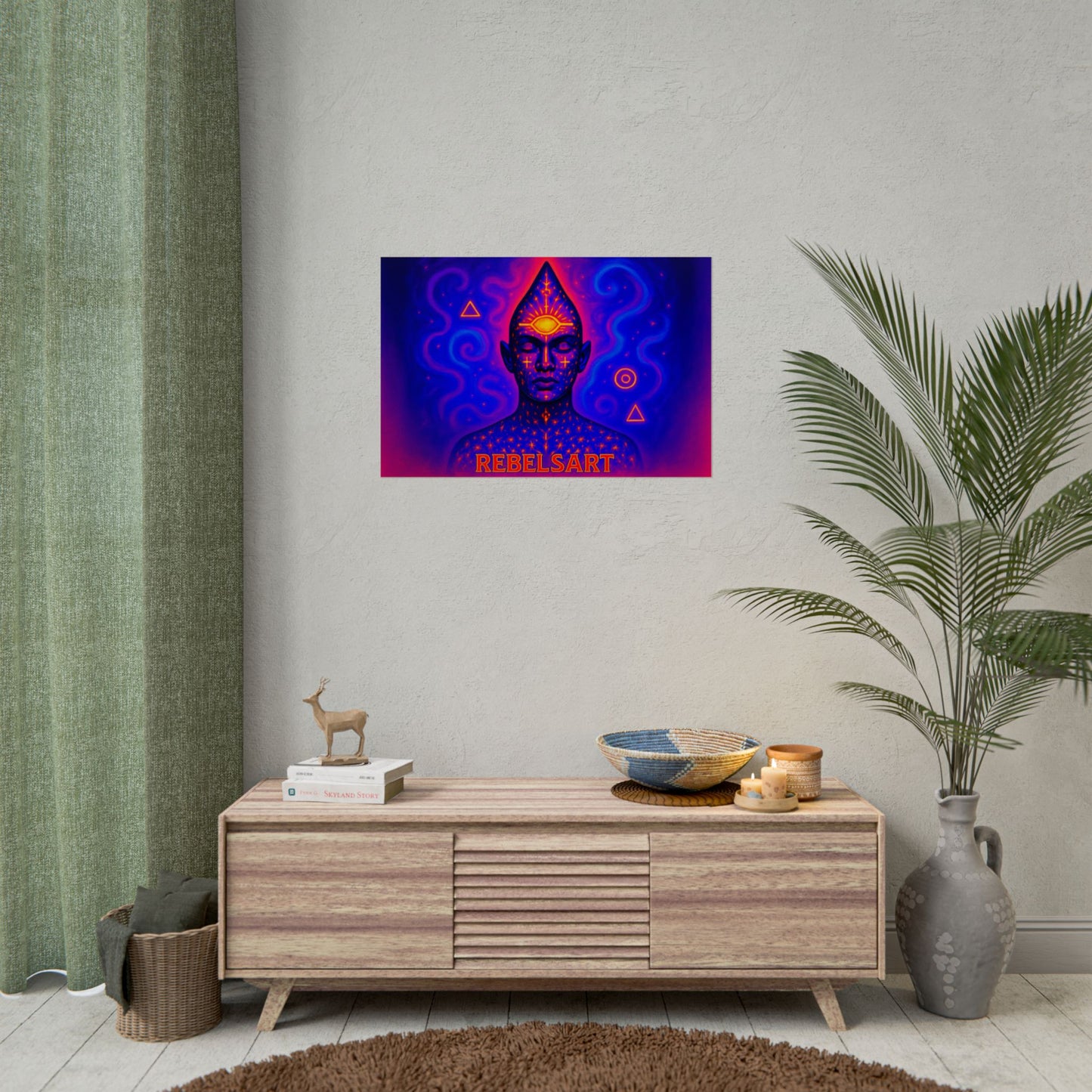 Spiritual Rebellion Art Print - Vibrant Psychedelic Wall Decor
