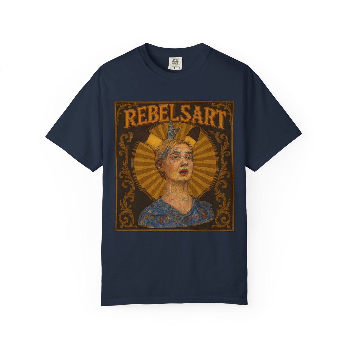 RebelsArt Unisex Garment-Dyed T-shirt | Trendy Graphic Tee | Boho Vintage Style | Perfect for Art Lovers | Festival & Casual Wear