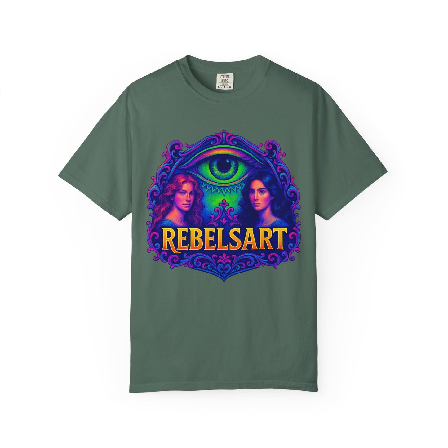 Colorful Graphic T-Shirt with Rebel Art Design, Unique Fashion Tee, Trendy Gift for Her, Casual Wear for Festivals, Online Merchandise
