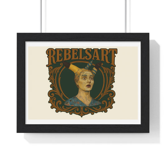 Artistic Framed Poster, Rebel Art Decor for Home, Quirky Wall Art, Unique Gift for Artists, Vintage Style Print