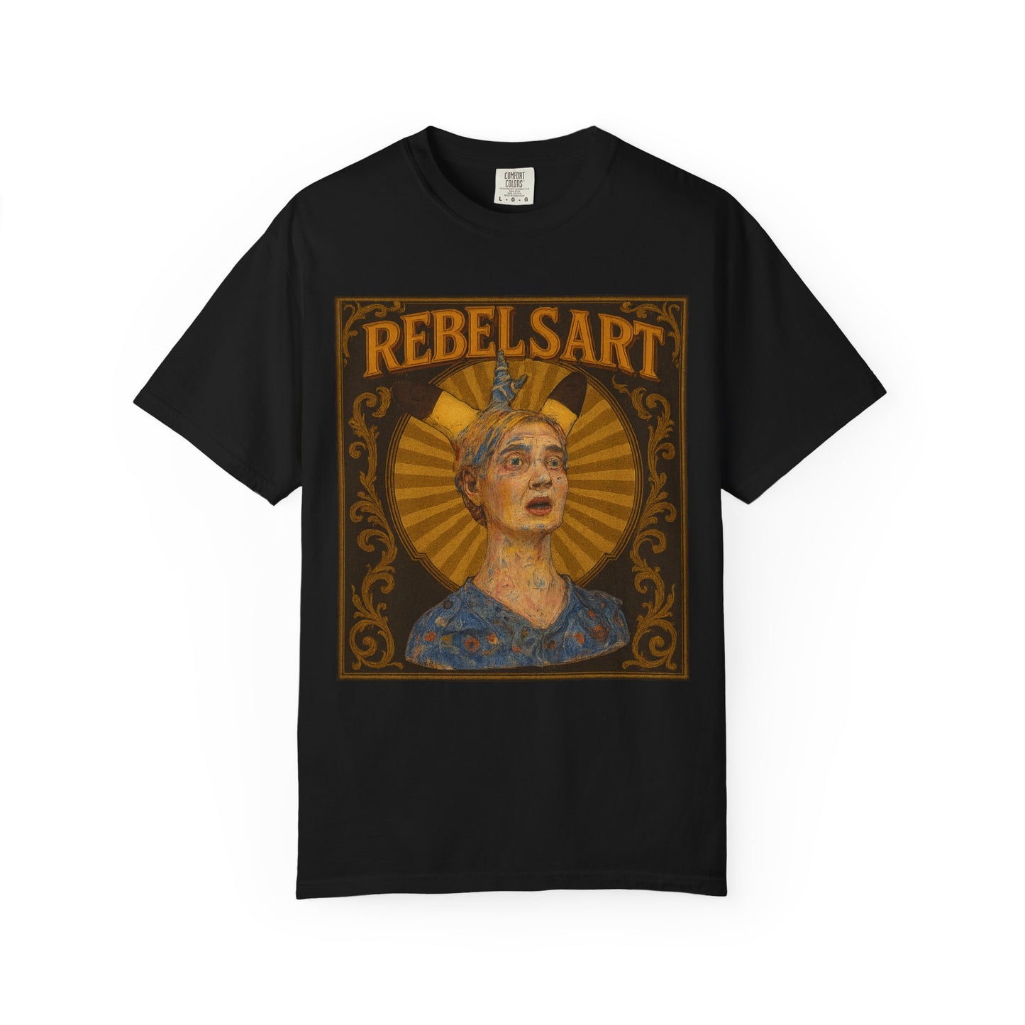 RebelsArt Unisex Garment-Dyed T-shirt | Trendy Graphic Tee | Boho Vintage Style | Perfect for Art Lovers | Festival & Casual Wear