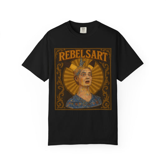 RebelsArt Unisex Garment-Dyed T-shirt | Trendy Graphic Tee | Boho Vintage Style | Perfect for Art Lovers | Festival & Casual Wear
