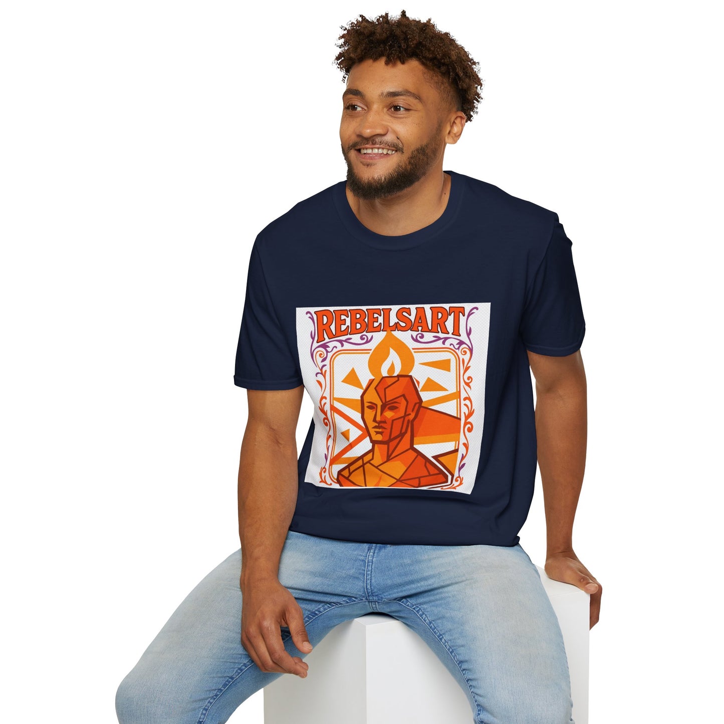 Rebel Art Unisex Softstyle T-Shirt, Graphic Tee, Casual Wear, Artsy Gift, Trendy Fashion, Summer Outfits