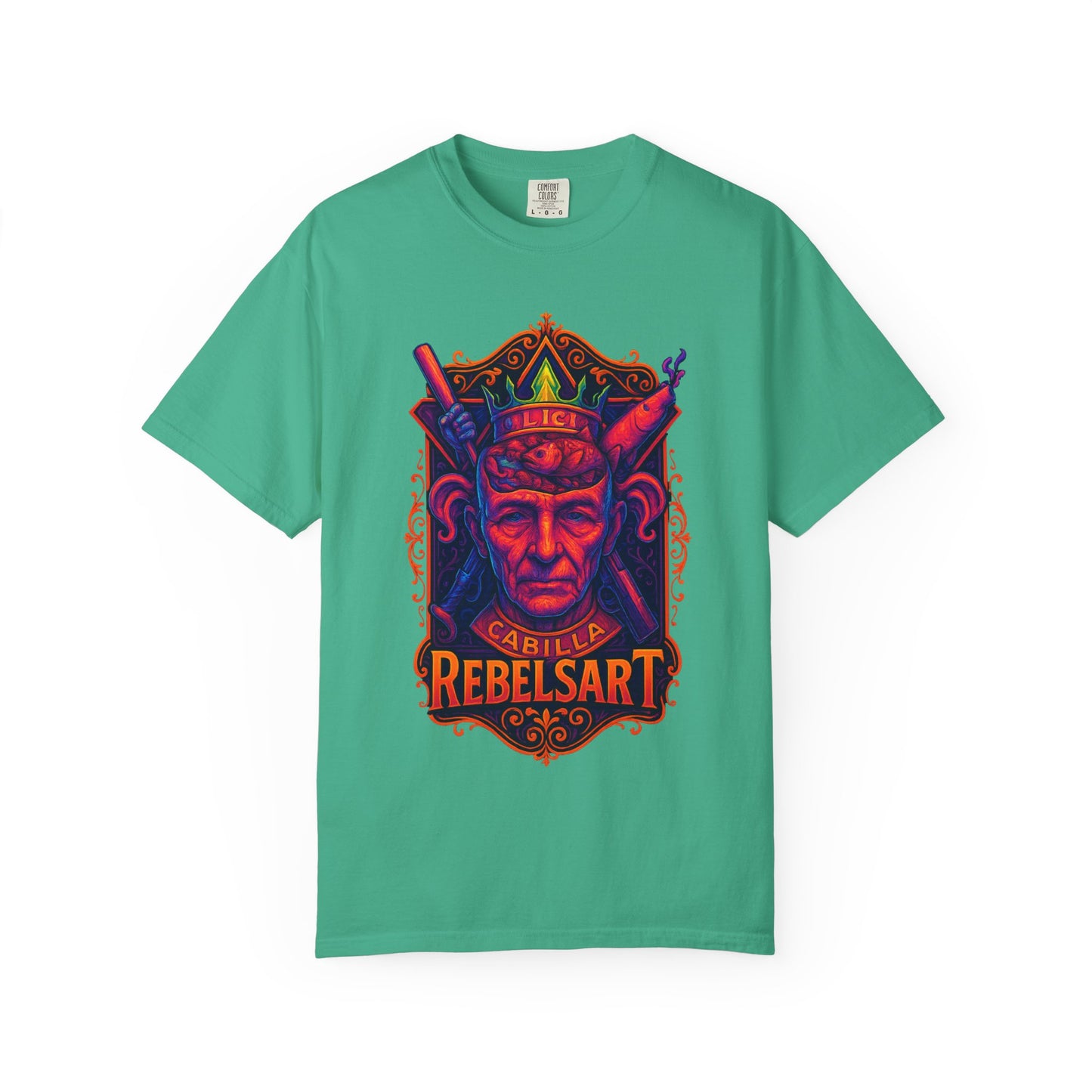 Rebelsart Colorful Graphic Tee - Unisex Garment-Dyed T-shirt