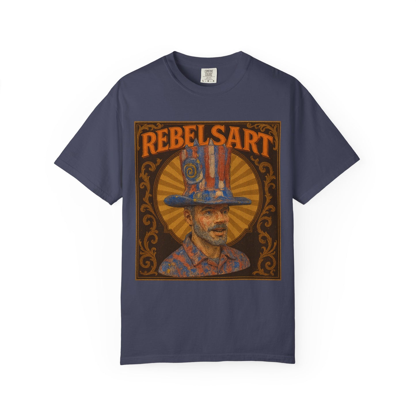 Rebelsart Unisex Garment-Dyed T-shirt, Bohemian Fashion Tee, Artistic Graphic Shirt, Vintage Style Gift, Festival Outfit Top
