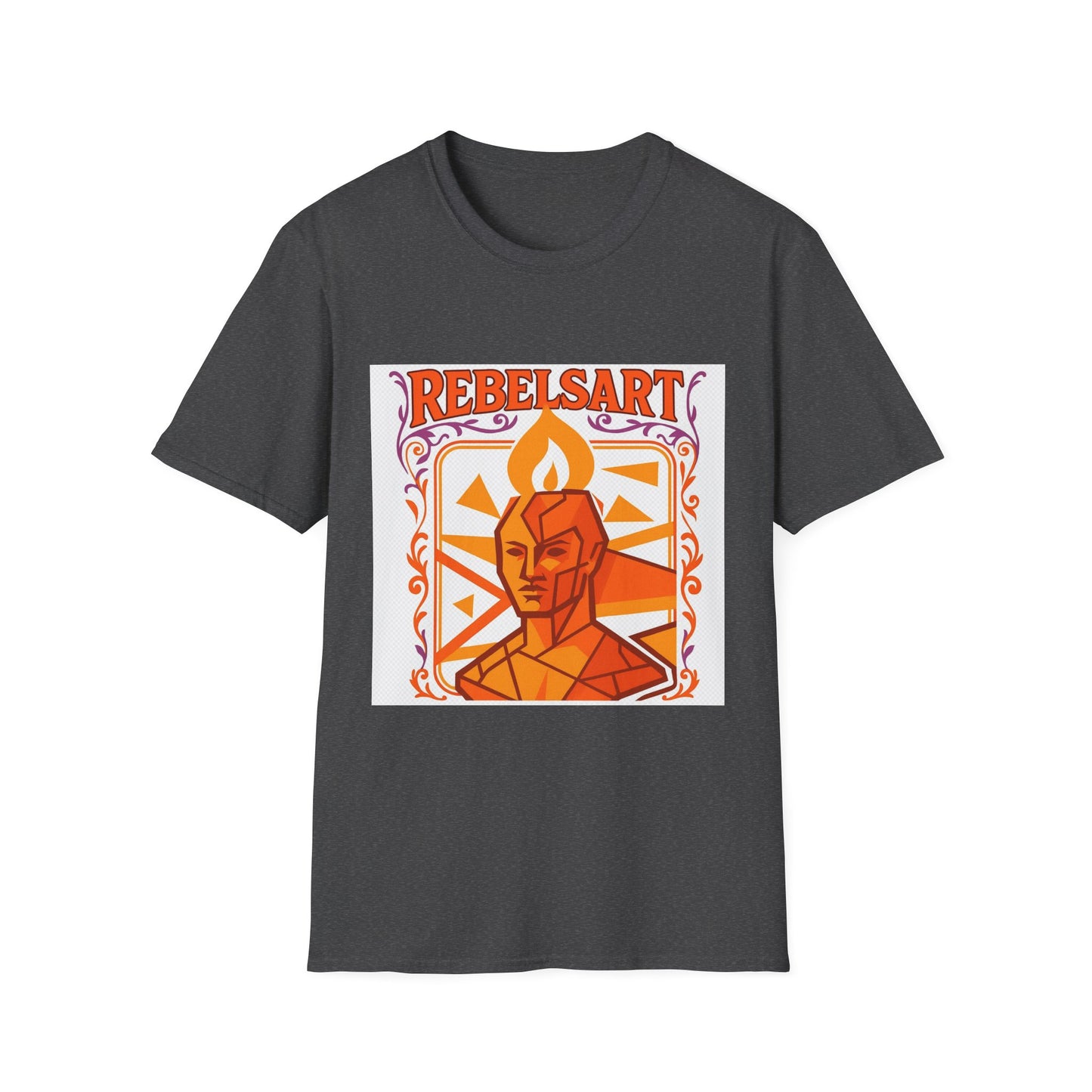 Rebel Art Unisex Softstyle T-Shirt, Graphic Tee, Casual Wear, Artsy Gift, Trendy Fashion, Summer Outfits