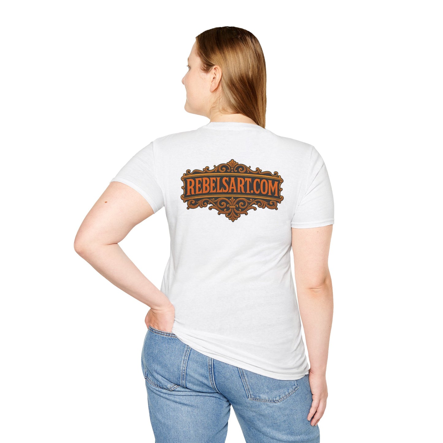 Rebel Art Unisex Softstyle T-Shirt, Graphic Tee, Casual Wear, Artsy Gift, Trendy Fashion, Summer Outfits