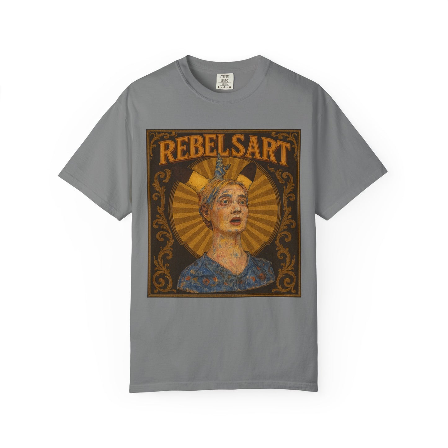 RebelsArt Unisex Garment-Dyed T-shirt | Trendy Graphic Tee | Boho Vintage Style | Perfect for Art Lovers | Festival & Casual Wear