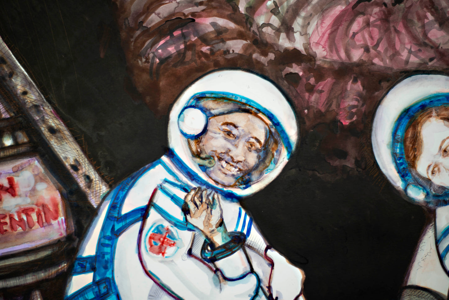 MAVERICK COSMOS - Original Mixed Media Art 18 x 24 inches