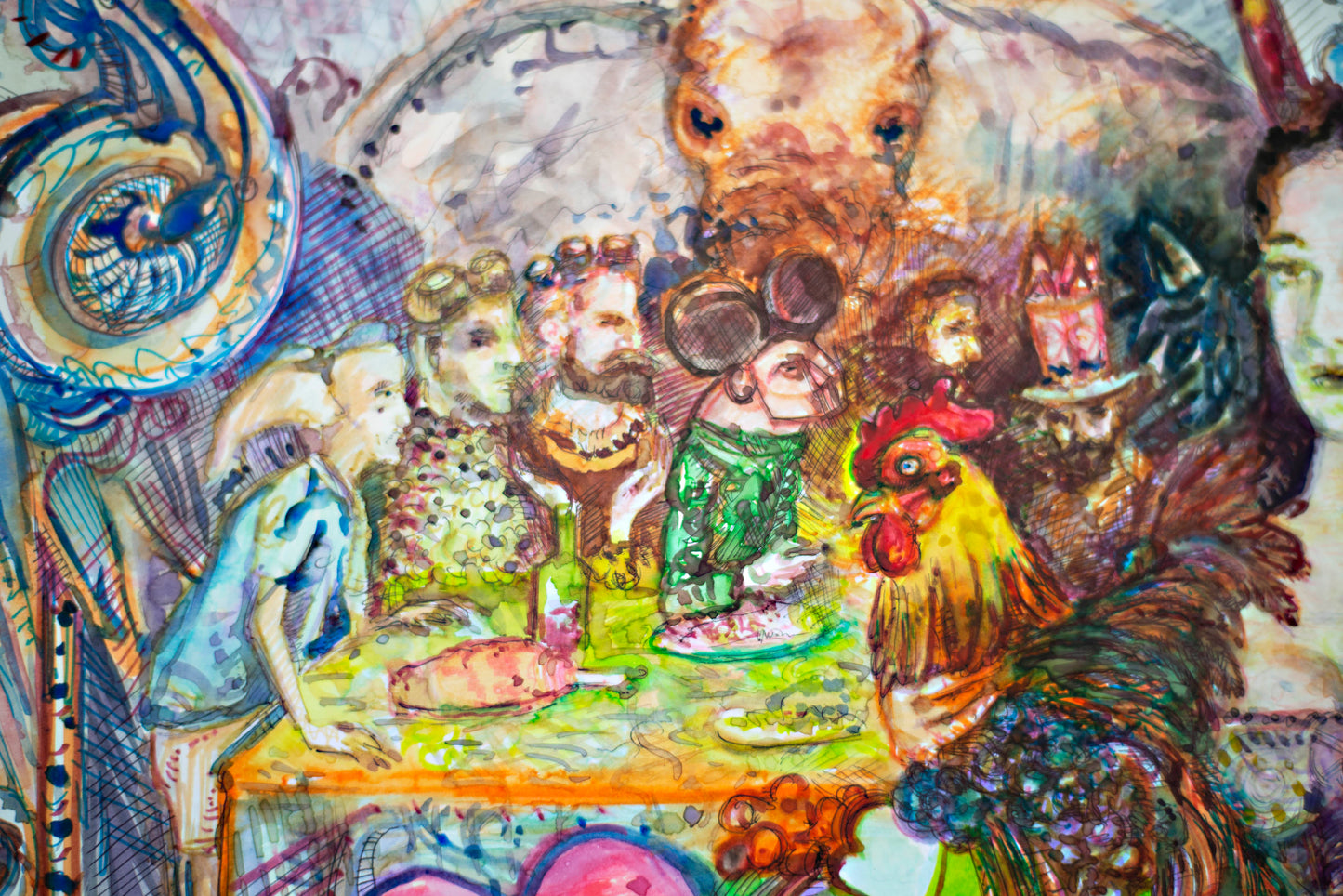 REBELS SANCTUARY - Original Mixed Media Art 18 x 24 inches