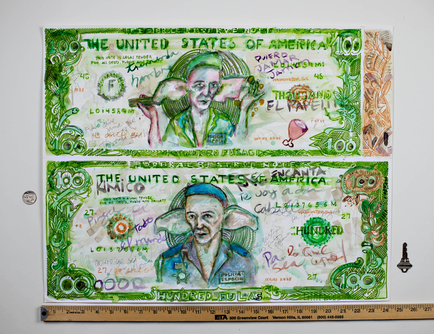 ROGUE CURRENCY - Original Mixed Media Art 18 x 24 inches