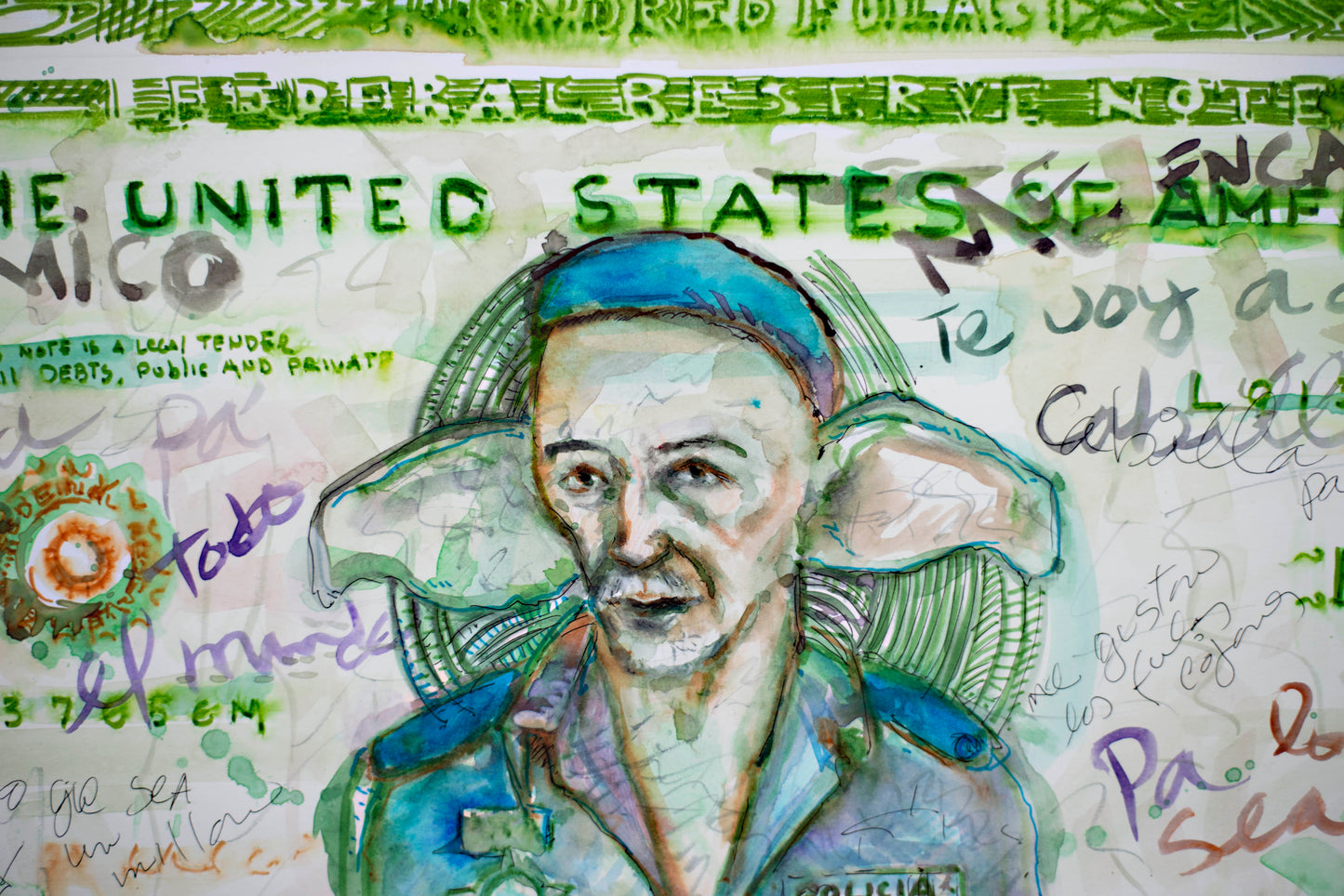 ROGUE CURRENCY - Original Mixed Media Art 18 x 24 inches