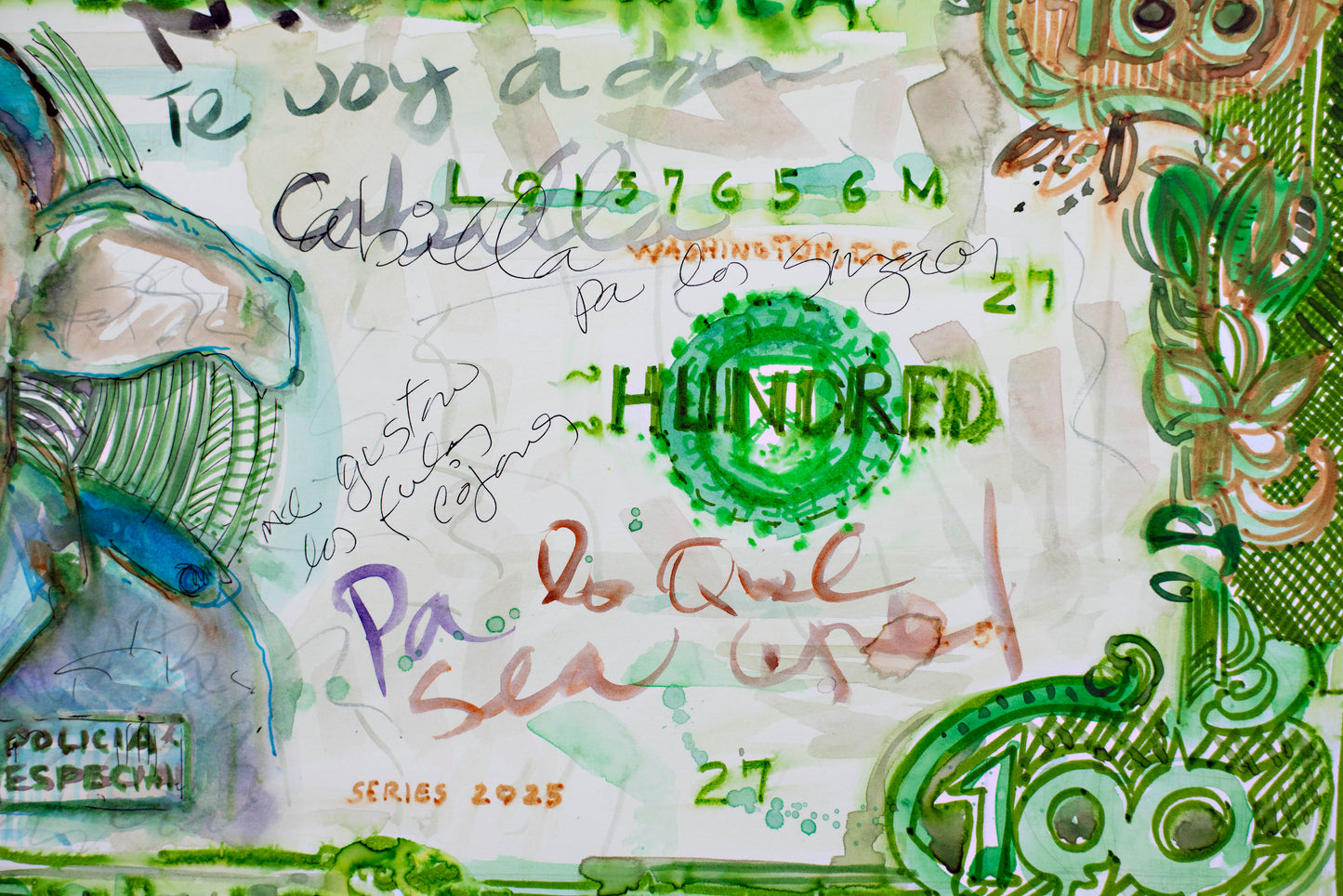 ROGUE CURRENCY - Original Mixed Media Art 18 x 24 inches